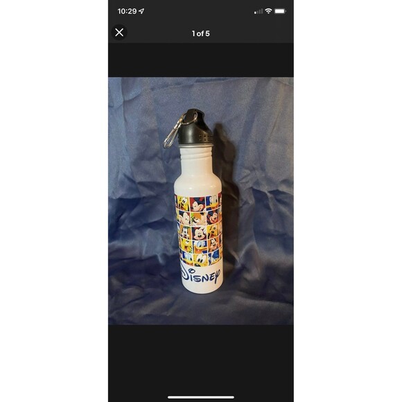 Disney Mickey Mouse and Friends Metal Water Bottle With Karabiner Lid - Picture 1 of 5